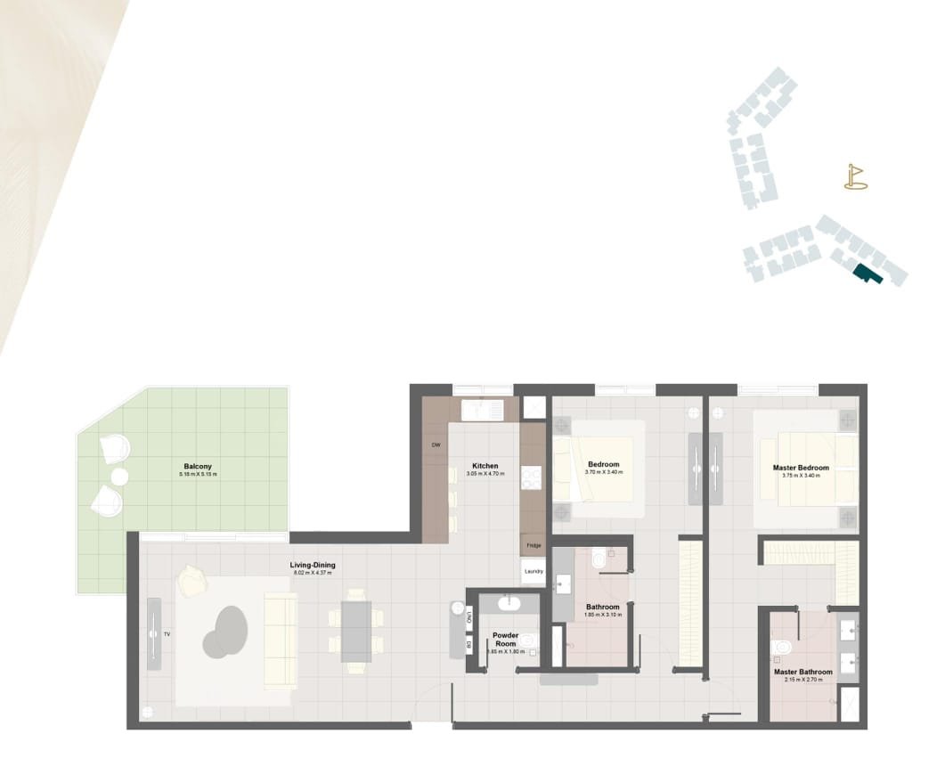 A distinctive apartment in Golf Links.
Квартиры Golf Links – где уникальность встречается с роскошью